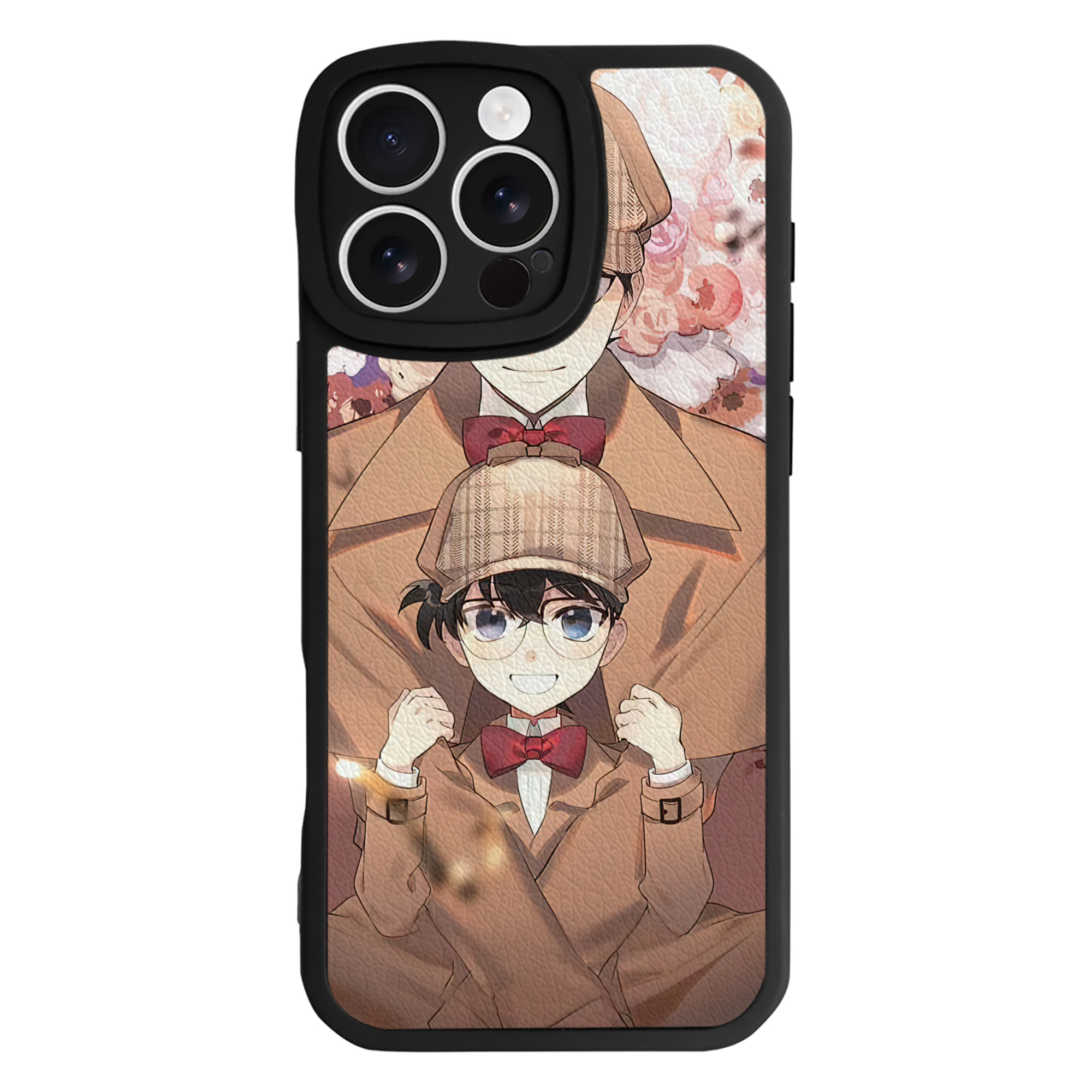 （画像用） 名探偵コナン Detective Conan 【iPhone 16シリーズ対応】シリコンスマホケース（レザー調） 材質：シリコン